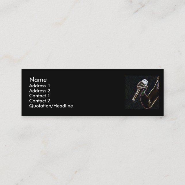 micro microphone music singer profile card song (Front)