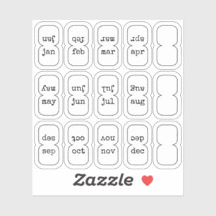 Micro Monthly Index Tabs Journal Dividers Folded