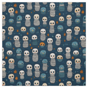 Micro mummies hallowen pattern fabric