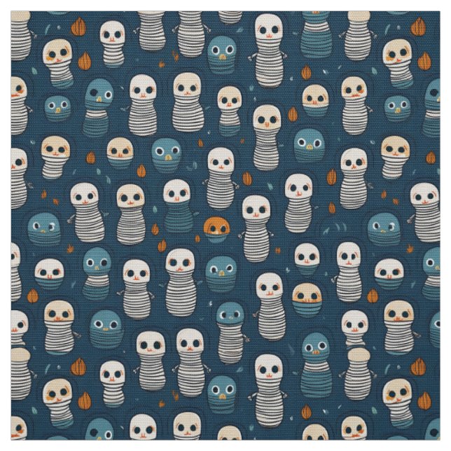 Micro mummies hallowen pattern fabric (Swatch)