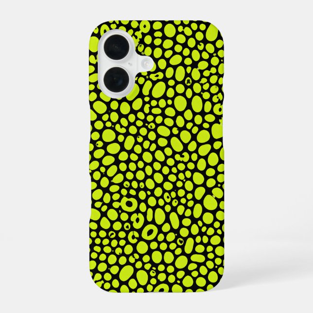 Micro Organic Pebble Pattern iPhone 16 Case (Back)