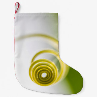 Micro photography of plant stem small christmas stocking