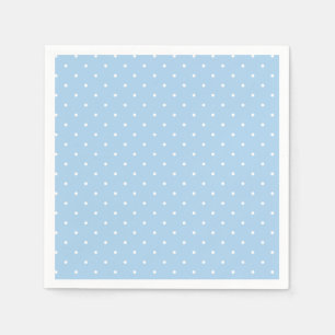 Micro Polka Dot White - Baby Blue Napkin