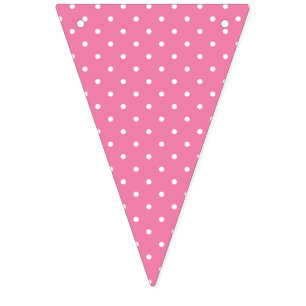 Micro Polka Dot White - Fuchsia Pink Bunting