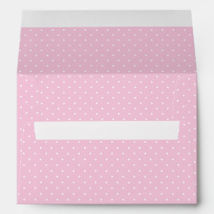 Micro Polka Dot White - Light Pink Envelope