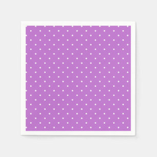 Micro Polka Dot White - Orchid Purple Napkin
