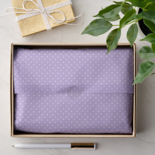 Micro Polka Dot White - Soft Lavender Tissue Paper
