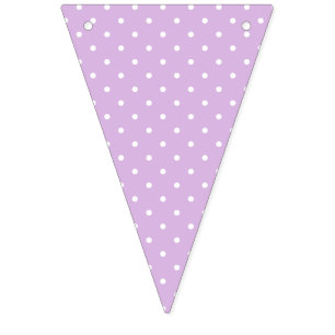 Micro Polka Dot White - Soft Lilac Bunting