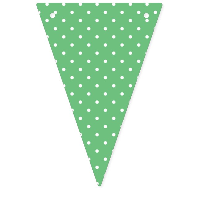 Micro Polka Dot White - Summer Green Bunting (First Flag)