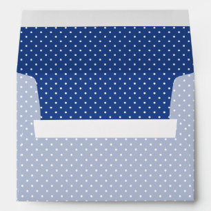 Micro Polka Dot White - True Blue Envelope