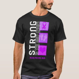 Micro Preemie Mum Prematurity Purple Ribbon Nicu B T-Shirt