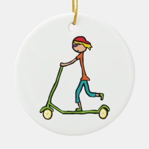 Micro Scooter Ceramic Ornament