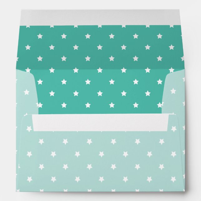 Micro Stars White - Bluegrass Green Envelope (Back (Bottom))