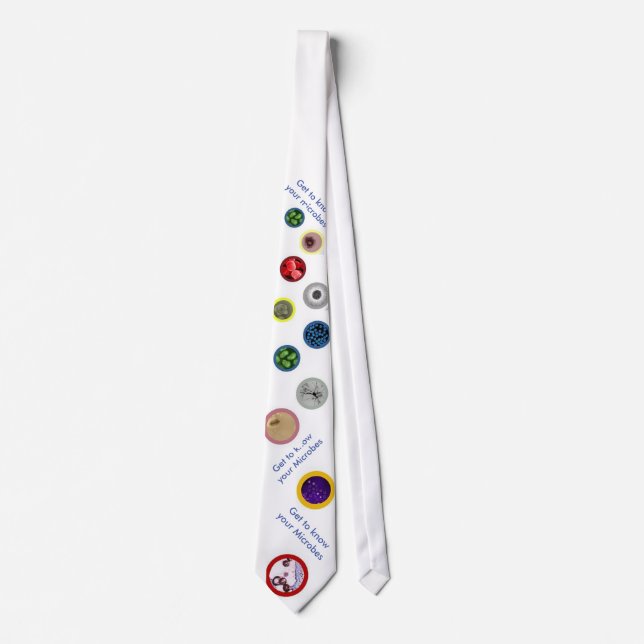 Microbes tie, teacher, medical student, Doctor, Tie (Front)