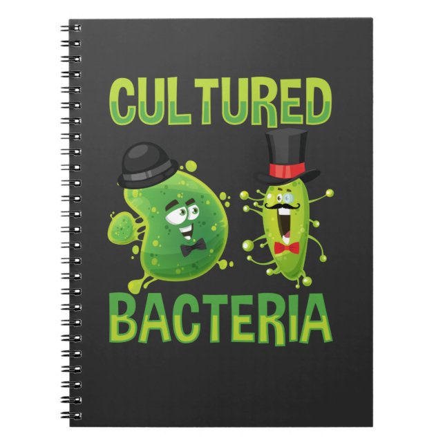 Microbiological Culture Bacteria Science Pun Notebook (Front)