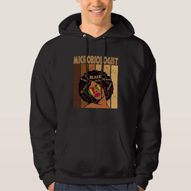 Microbiologist Afro African American Black History Hoodie (Front)