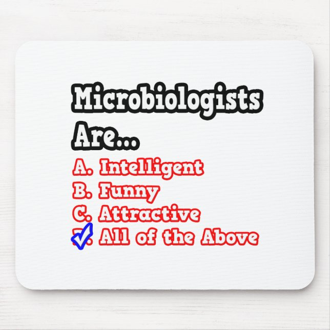 Microbiologist Quiz...Joke Mouse Pad (Front)