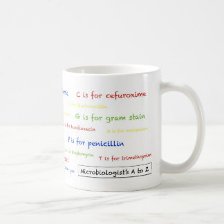 Microbiologist's A to Z mug - white