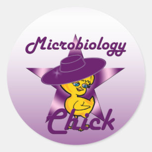 Microbiology Chick #9 Classic Round Sticker