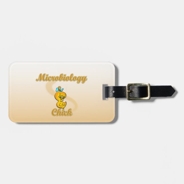 Microbiology Chick Luggage Tag (Front Horizontal)