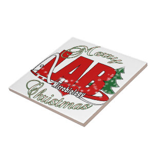 MICROBIOLOGY CHRISTMAS MEDICAL LABORATORY TECH CERAMIC TILE