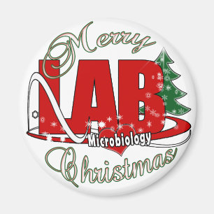 MICROBIOLOGY CHRISTMAS MEDICAL LABORATORY TECH MAGNET