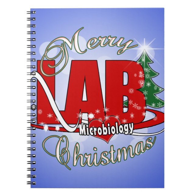 MICROBIOLOGY CHRISTMAS MEDICAL LABORATORY TECH NOTEBOOK (Front)