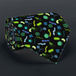 Microbiology - Color on Black Tie<br><div class="desc">A beautiful rendition of what the gut lining may look like — there’s microbes inside all the time!</div>