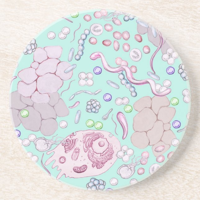 Microbiology in Blue Coaster (Front)