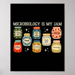 Microbiology Is My Jam Bycteria And Cells Biology Poster