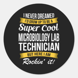 Microbiology Lab Technician Classic Round Sticker