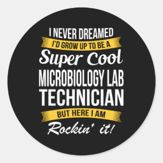 Microbiology Lab Technician Classic Round Sticker