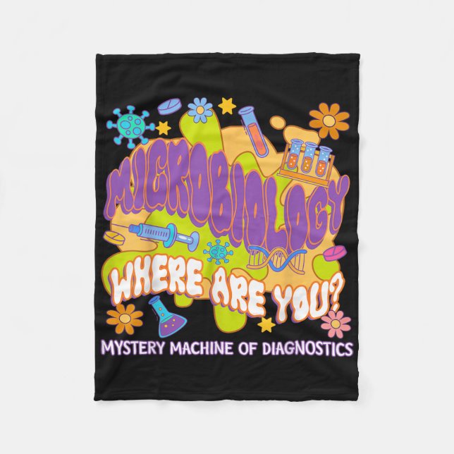 Microbiology Mystery Machine Of Diagnostics Lab We Fleece Blanket (Front)