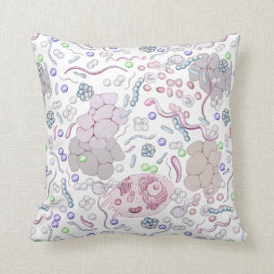 Microbiology Pattern Cushion
