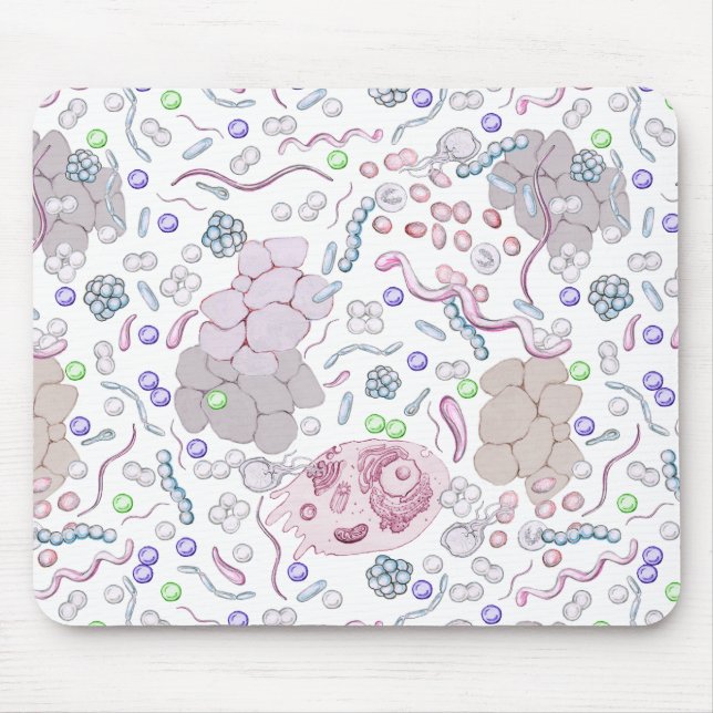 Microbiology Pattern Mouse Pad (Front)