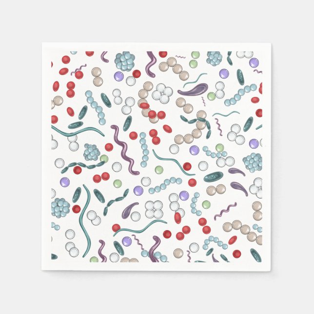 Microbiology Pattern Napkin (Front)