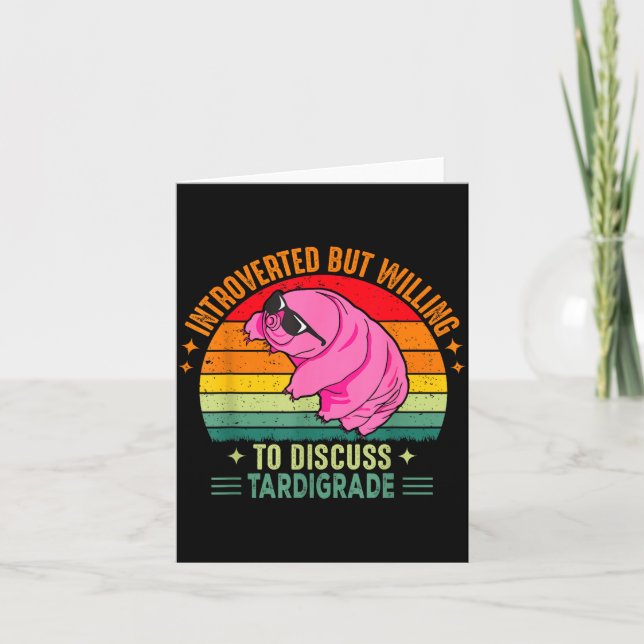 Microbiology Science Nerd Stem Introvert Design Card (Front)