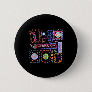 Microbiology Science Teacher Infection Control Nur 6 Cm Round Badge