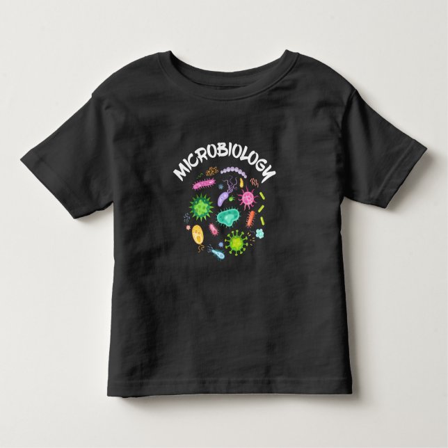 Microbiology Scientist Bacteria Microscope Toddler T-Shirt (Front)