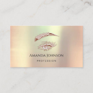 Microblade  Lashes Brows Makeup Eye Rose Copper Business Card