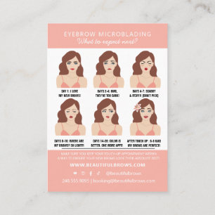 Microblading Aftercare Instructions & Appointment  Business Card