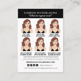 Microblading Aftercare Instructions & Appointment  Business Card