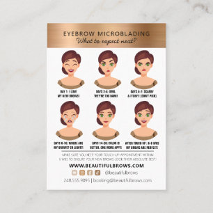 Microblading Aftercare Instructions & Appointment Business Card