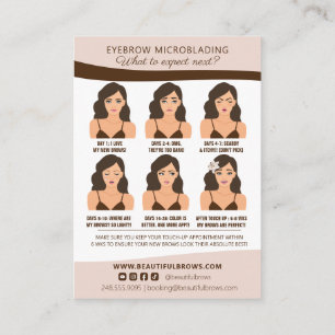 Microblading Brow Aftercare Appointment Reminder Enclosure Card