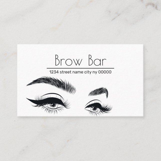 Microblading Brows & Lashes, Eyelash Extensions Bu Business Card (Front)