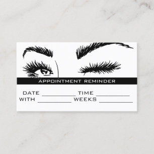 Microblading Brows & Lashes Salon Appointment Card