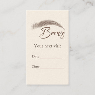 Microblading Brows Salon Appointment card