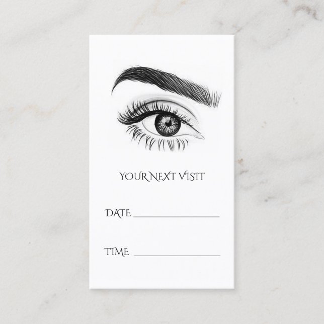Microblading Brows Salon Appointment Card (Front)