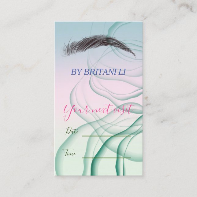 Microblading Brows Salon,gradient Appointment card (Front)