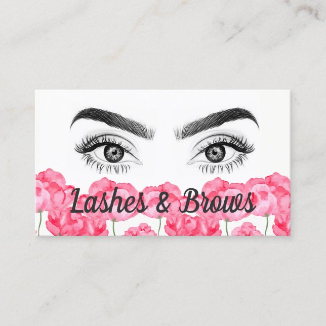 Microblading  Eyebrows & Lashes Business Card (Front)